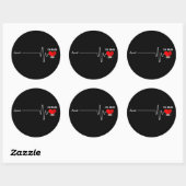 Open hart bypass operatie overlevende hartaanval ronde sticker (Vel)