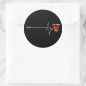 Open hart bypass operatie overlevende hartaanval ronde sticker (Tas)