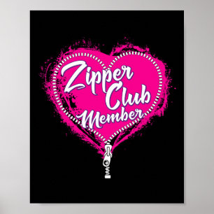 Open Hart Chirurgie Humor Vrouwen Rits Club T-shir Poster
