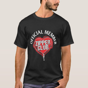 Open Hart Chirurgie Officiële Zipper Club Lid GIF T-shirt