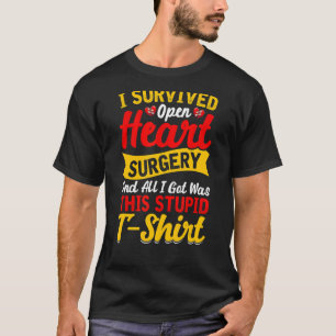 Open hart chirurgie overlevende bypass ik overleef t-shirt