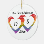 Open hart keramisch ornament (Links)