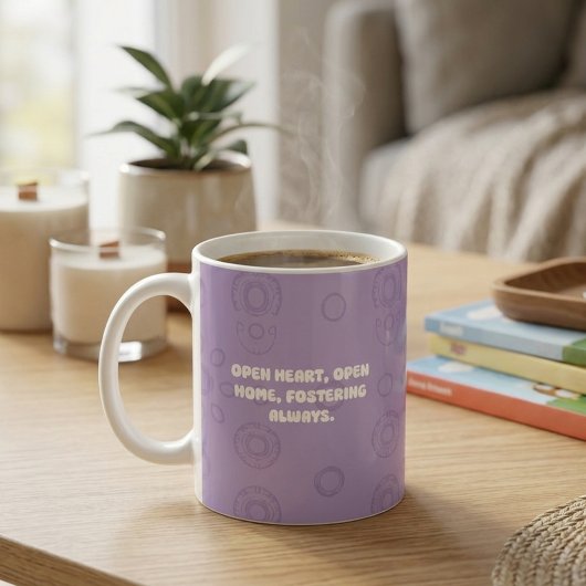 Open Hart Open Thuis Voeden Altijd Ontwerp Koffiemok