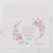 Open hart repetitie diner kaart (Voorkant / Achterkant)