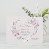 Open hart repetitie diner kaart (Staand voorkant)