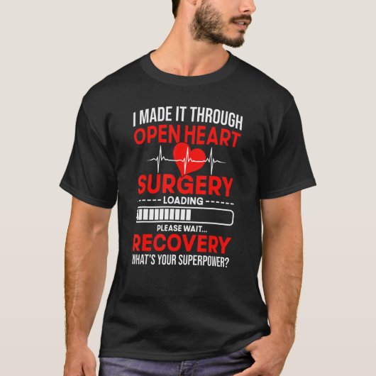 Open hart Survivor CHD Awareness Heart S T-shirt (Voorkant)