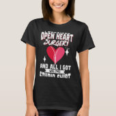 Open hartchirurgie Bypass Awareness Heart I Surviv T-shirt (Voorkant)