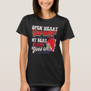 Open hartchirurgie Bypass Awareness Heart T-shirt