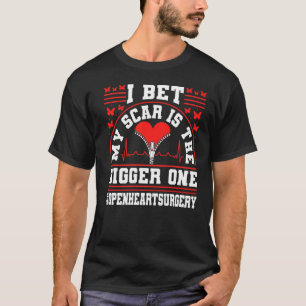 Open hartchirurgie Bypass Awareness Heart waar je T-shirt