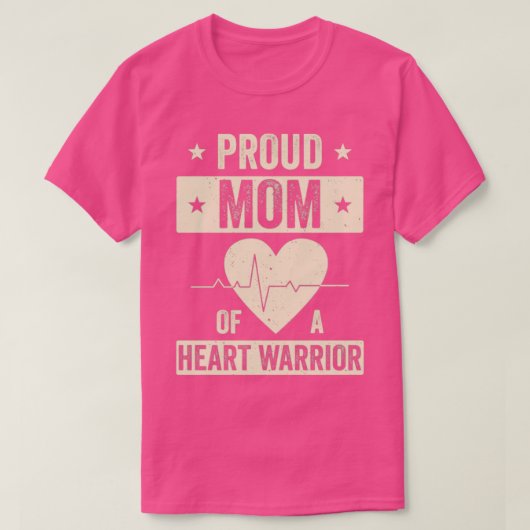 Open hartchirurgie CHD Transplant mama van een har T-shirt (Design voorkant)