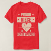 Open hartchirurgie CHD Transplant Niece of a Heart T-shirt (Design voorkant)