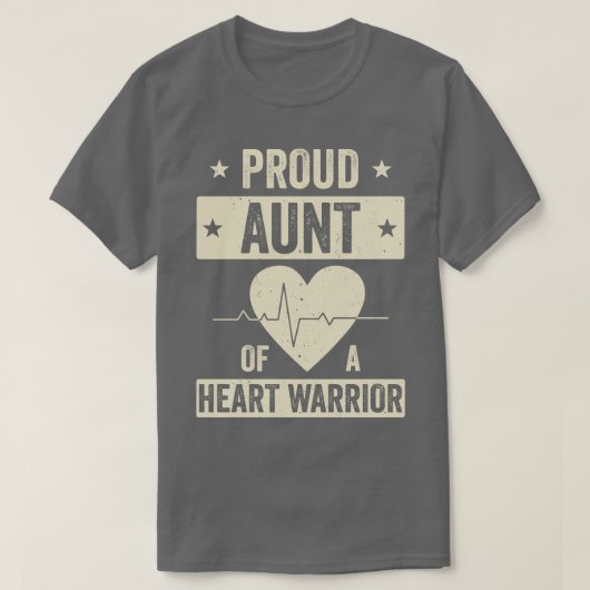 Open hartchirurgie CHD Transplant Tunt van een har T-shirt (Design voorkant)