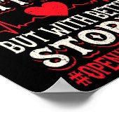 Open hartchirurgie door bewustwording hart trots m poster (Hoek)