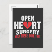 Open hartchirurgie Herstel van de Bypass Patiënt Briefkaart (Voorkant / Achterkant)