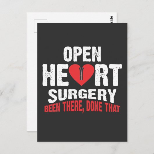 Open hartchirurgie Herstel van de Bypass Patiënt Briefkaart (Voorkant / Achterkant)