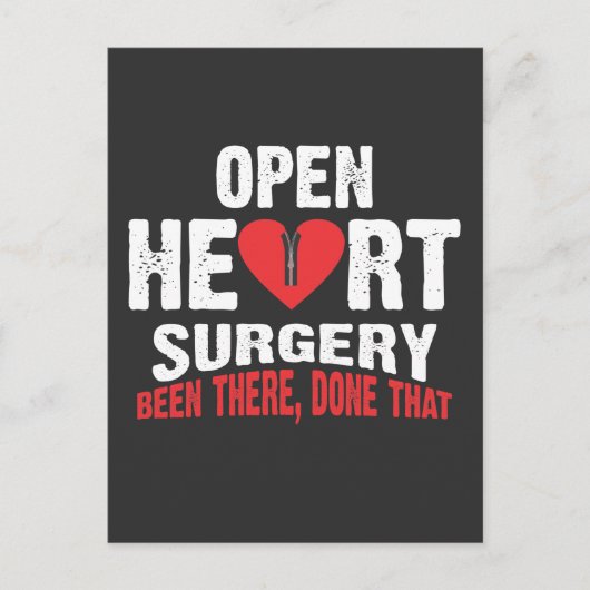 Open hartchirurgie Herstel van de Bypass Patiënt Briefkaart (Voorkant)