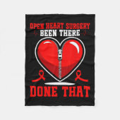 Open hartchirurgie Patiënten hartziekte Awarenes Fleece Deken (Voorkant)