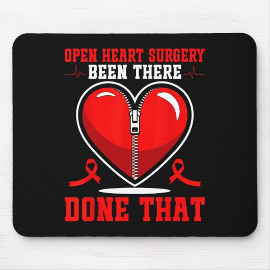 Open hartchirurgie Patiënten hartziekte Awarenes Muismat (Voorkant)