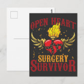 Open hartchirurgie Survivor Bypass Heart Disease Briefkaart (Voorkant / Achterkant)