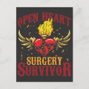 Open hartchirurgie Survivor Bypass Heart Disease Briefkaart