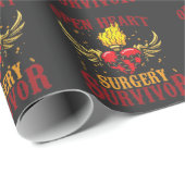 Open hartchirurgie Survivor Bypass Heart Disease Cadeaupapier (Rol Hoek)