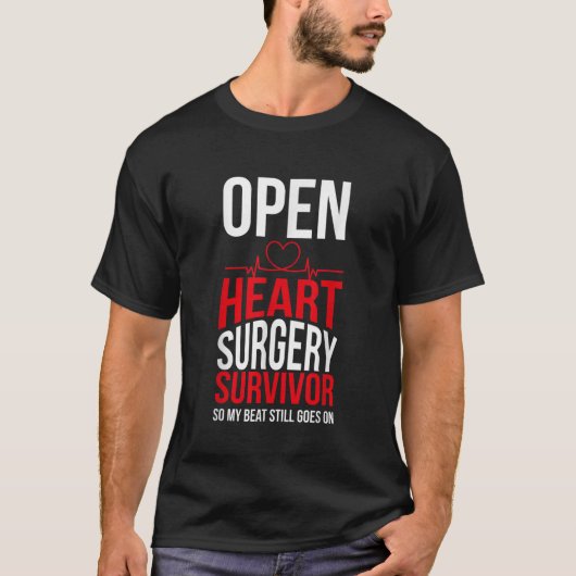 Open hartchirurgie Survivor Mijn beer gaat nog ste T-shirt (Voorkant)