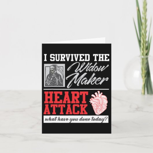 Open hartchirurgie Survivor Widow Maker Heart Atta Kaart (Voorkant)