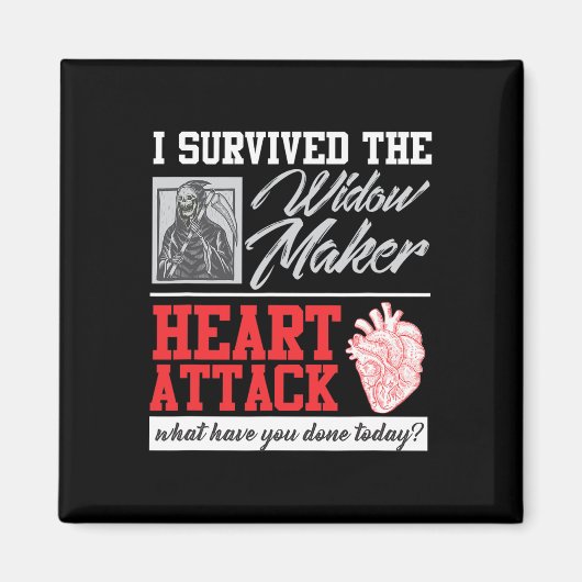 Open hartchirurgie Survivor Widow Maker Heart Atta Magneet (Voorkant)