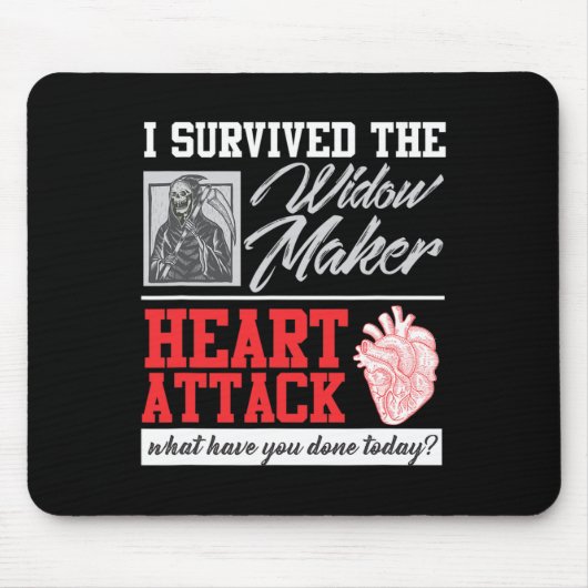 Open hartchirurgie Survivor Widow Maker Heart Atta Muismat (Voorkant)