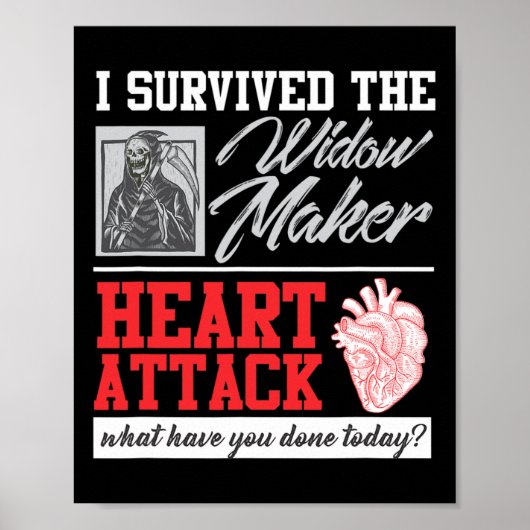Open hartchirurgie Survivor Widow Maker Heart Atta Poster (Voorkant)