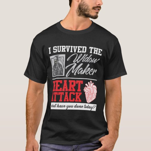 Open hartchirurgie Survivor Widow Maker Heart Atta T-shirt (Voorkant)