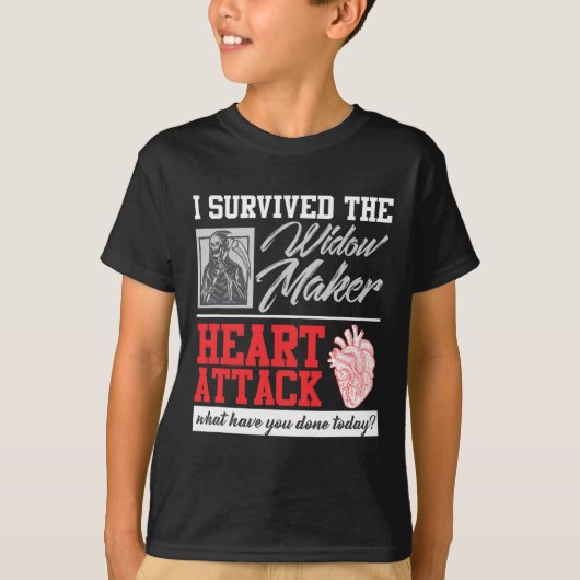 Open hartchirurgie Survivor Widow Maker Heart Atta T-shirt (Voorkant)