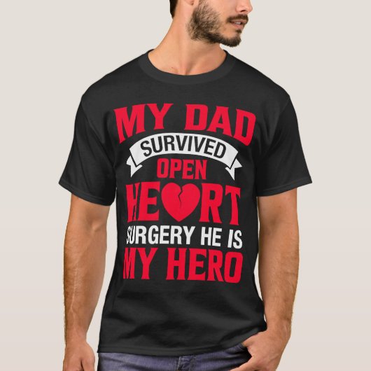 Open hartchirurgie Survivor's pap Hartchirurgie T-shirt (Voorkant)