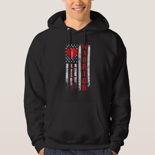 Open hartchirurgie Warrior Gift for Heart Patiënte Hoodie (Voorkant)