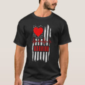 Open hartchirurgie Warrior patriottische transplan T-shirt (Voorkant)