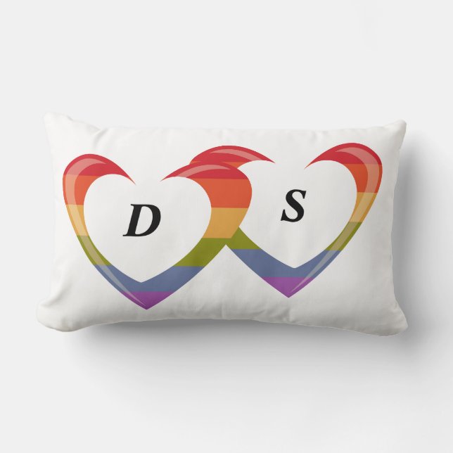 Open harten - Monogram Kussen (Voorkant)