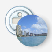 Open Hawaii Beauty Round Button Flesopener (Voorkant)