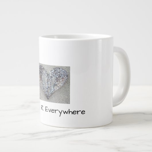 Open Heart Giant Coffee Mok Gepersonaliseerd (Voorkant rechts)