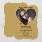 Open Heart Gold Foto Afstuderen Uitnodiging (Voorkant / Achterkant)