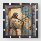 Open Heart: Jesus's Gentle Call Vierkante Klok (Voorkant)