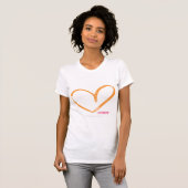 Open Heart Oranje T-shirt (Voorkant volledig)