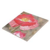 Open Heart Poppy Floral Ceramic Tile Tegeltje (Zijkant)
