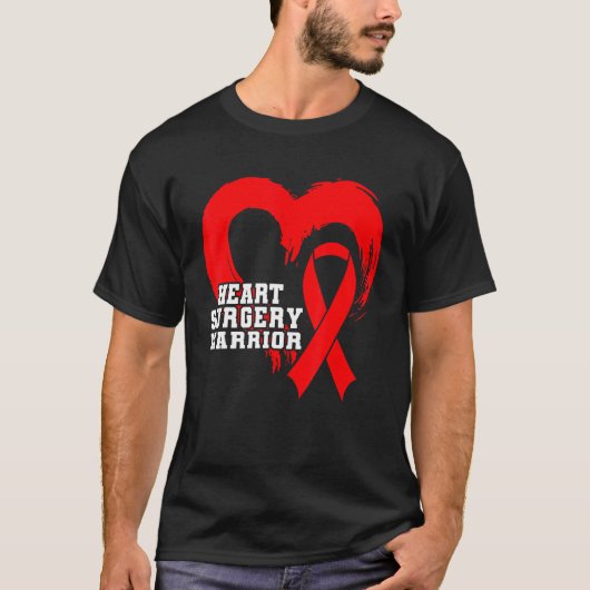 Open Heart Surgery Bypass Awareness Heart Heart Su T-shirt (Voorkant)