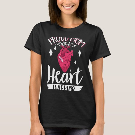 Open Heart Surgery Bypass Awareness Heart Proud Mo T-shirt (Voorkant)