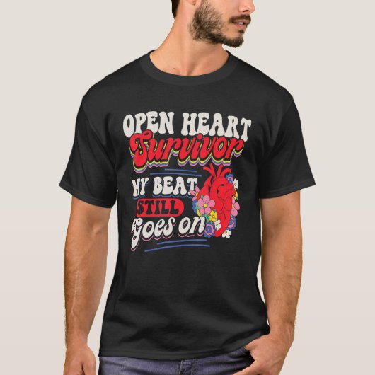 Open Heart Surgery Bypass Awareness Heart There Is T-shirt (Voorkant)