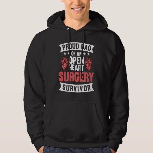 Open Heart Surgery Dad Bypass Recovery Bypass Hear Hoodie (Voorkant)