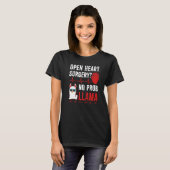 Open Heart Surgery No Prob Llama T-shirt (Voorkant volledig)