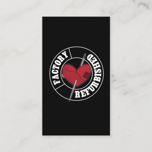 Open Heart Surgery Recovery Gift Visitekaartje (Voorkant)