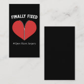 Open Heart Surgery Recovery Operation Bypass Visitekaartje (Voorkant / Achterkant)