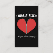 Open Heart Surgery Recovery Operation Bypass Visitekaartje (Voorkant)